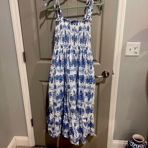 Blue and White Ginger Jar Chinoiserie Sundress 8 Oak Lane